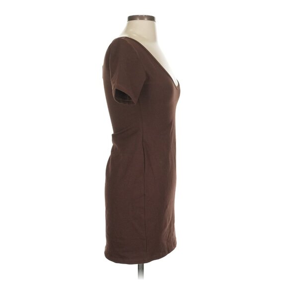 NWT Reformation Organic Cotton Brown Bodycon Mini Dress – Size S - Picture 3 of 6